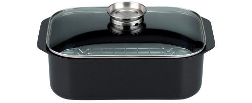 Elo Pure Trend induction - Rectangular roaster with glass lid